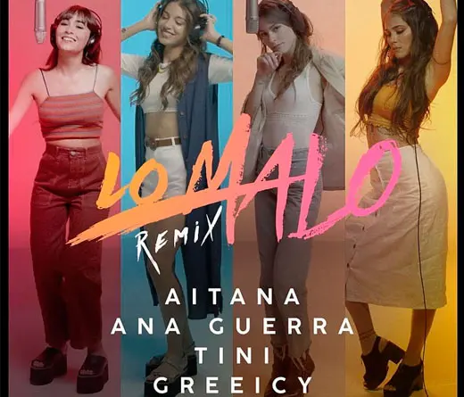 El hit Lo Malo de Aitana Ocaa y Ana Guerra tendr un remix con Tini y Greeicy. 